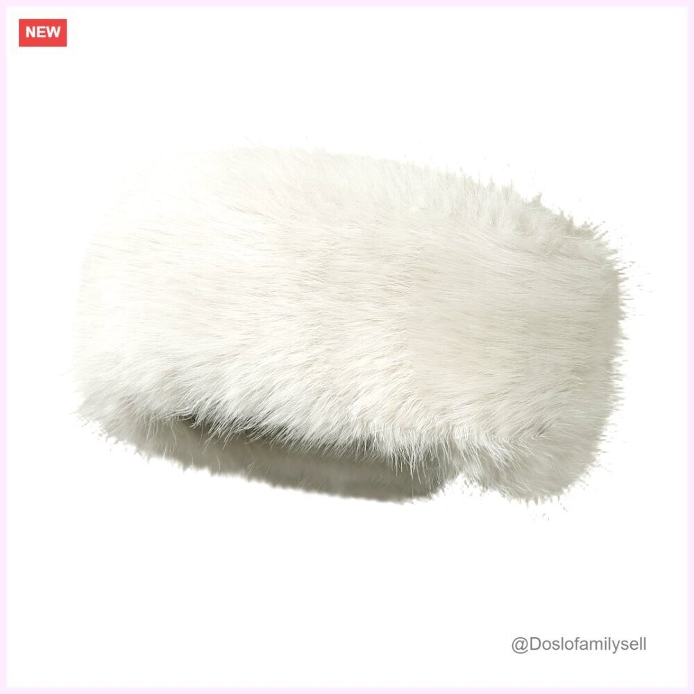 Faux Fur Headband Elastic Ear Warmer Winter Cold Weather Accessory